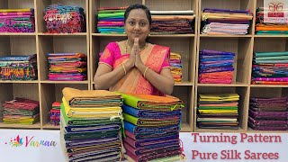 Turning Pattern pure silk sarees  Latest pure silk sarees designs  soft silk sarees with price [upl. by Hallam]