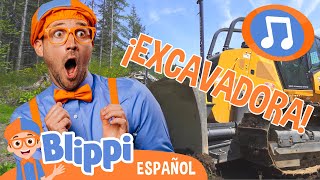 Canción de la excavadora 🎵 Blippi Español  Canciones para niños compilación de 10 minutos [upl. by Nomelc]