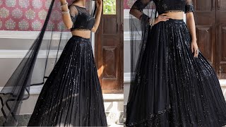 Umbrella cut lehenga cutting amp stitching simple method [upl. by Rramo479]