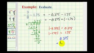 Ex Subtraction Involving a Fraction and Decimal [upl. by Koeppel737]