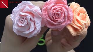 ROSE DI CARTA CRESPA FACIILISSIME Shortvideo Arte per Te [upl. by Ryle]