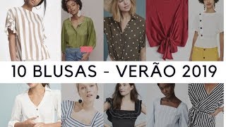 10 BLUSAS TENDÊNCIA DO VERÃO 2019MARCIA GABRIEL [upl. by Julius]