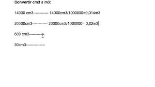 Conversión de cm3 a m3 [upl. by Danyelle]