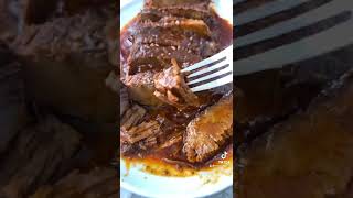 Crockpot BBQ Brisket brisket bbqbrisket slowcooker [upl. by Markland]