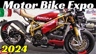 Motor Bike Expo 2024 MBE Highlights Part 1  Verona Italy  Customs Choppers CafèRacers amp More [upl. by Adnwahsar]