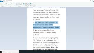 How to remove files and free up disk space in Windows 10 [upl. by Aiciles908]