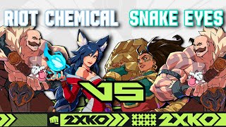 2XKO SNAKE EYES ILLAOIBRAUM VS Riot Chemical  BRAUMAHRI HIGH LEVEL GAMEPLAY [upl. by Anid]