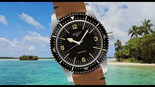 Review Longines Heritage Skin Diver 42mm L28224562 [upl. by Kciredor]