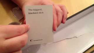 Cards Against Humanity How to remove the secret card from The Bigger Blacker Box [upl. by Eirret]