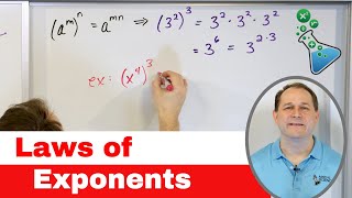 13  Exponent Rules of Algebra Laws of Exponents How to Multiply amp Add Exponents [upl. by Ajar]