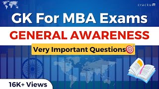 GK for MBA Exams  Important General Awareness questions  Cracku GK Series [upl. by Wexler]