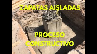 ZAPATAS AISLADAS DE CONCRETO PROCEDIMIENTO CONSTRUCTIVO PASO A PASO EN OBRA [upl. by Heimlich710]