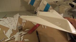 PART 2  of 3Micro F117 Stealth Fighter Cutting assembling and building your concept jet [upl. by Assereht]