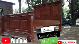 Cama Queen todo en MADERA  2020 [upl. by Weld595]