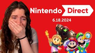 ZELDA METROID MARIO amp LUIGI Nintendo Direct Reaction 61824 [upl. by Christian131]