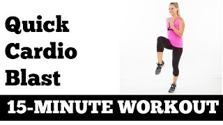 15Minute Quick At Home Fat Burning Cardio Blast  No Equipment Needed [upl. by Mosora]