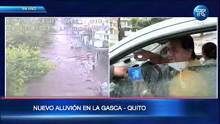 Se reporta un nuevo aluvión en el sector La Gasca en Quito [upl. by Tiffie433]