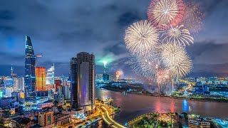 FIREWORK IN SAIGON HO CHI MINH CITY VIETNAM  HAPPY LUNAR NEW YEAR 2021 PHÁO HOA TẾT TÂN SỬU 2021 [upl. by Orual]