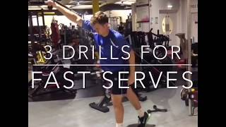 3 Drills To Serve Fast in Tennis [upl. by Enyleve]