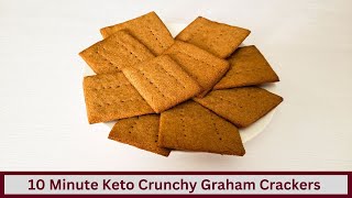 10 Minute Crunchy Keto Graham Crackers Nut Free and Gluten Free [upl. by Birmingham896]