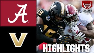 Alabama Crimson Tide vs Vanderbilt Commodores  Full Game Highlights  ESPN College Football [upl. by Lyrret]