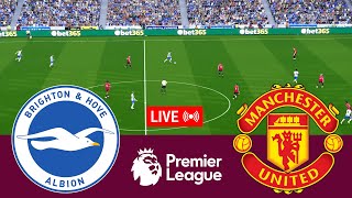 LIVE Brighton Hove Albion vs Manchester United Premier League 2425 Full Match  Video Game [upl. by Broder]