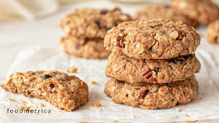 Super Easy HEALTHY Oatmeal Cookies [upl. by Eisseb]