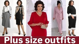 Plus size outfits  trendy looks❤️ [upl. by Adahs]