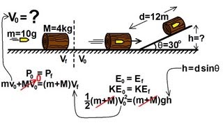 Physics 10 Momentum and Impulse 8 of 30 Conservation of Momentum and Energy 2 part problem [upl. by Golden524]