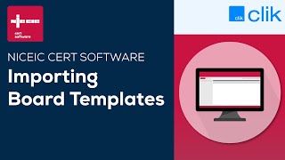 Import Board Templates  NICEIC Cert Software [upl. by Aciemaj]