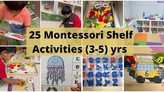 Montessori Preschool Activities for 3  5 yrs old  Montessori Homeschool Shelf Rotation [upl. by Maillij]