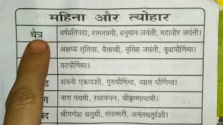 महिना और त्यौहार हिंदी में  Indian Months And Their Festivals In Hindi  Festivals Name List [upl. by Sorrows]