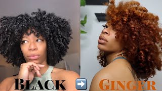 HOW I DYE MY NATURAL HAIR GINGER without bleach  DARK TO LIGHT HAIR DOS AND DONTS NO DAMAGE [upl. by Genny469]