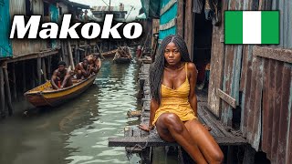 Life In A Floating Slum In Africa  MAKOKO [upl. by Hayifas]