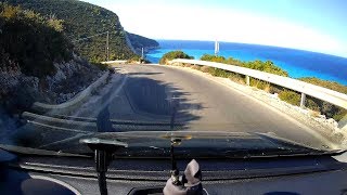 Scenic road to Porto Katsiki Beach Lefkada Greece [upl. by Omero117]