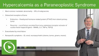 Hypercalcemia as a Paraneoplastic Syndrome [upl. by Nnylcaj]