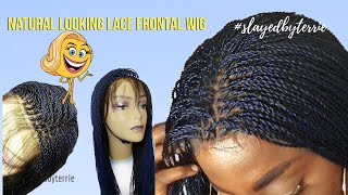 MICROMILLION BRAIDS IN LESS THAN 10 MINS  HOW TO INSTALL A LACE FRONTAL BRAIDED WIG [upl. by Roddie]