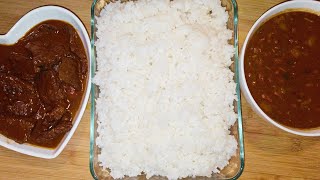 RECETA DOMINICANA  CÓMO HACER CARNE DE RES GUISADA FRIJOLES ROSADOS GUISADOS Y ARROZ BLANCO [upl. by Acinej371]