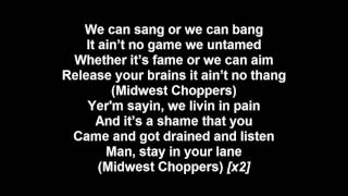 Tech N9ne  Midwest Choppers  Lyrics feat D Loc Dalima amp Krizz Kaliko  YouTube [upl. by Ahsiner]