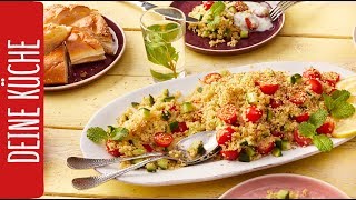 Bulgur Salat mit Tomaten und Gurken 🍅🥒  REWE Deine Küche [upl. by Dalila]