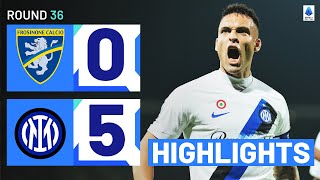 FROSINONEINTER 05  HIGHLIGHTS  Lautaro back to scoring ways  Serie A 202324 [upl. by Eudoca]