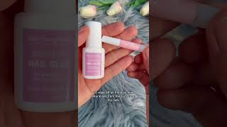 How to Properly Use Nail Glue to Apply Wearable Nails pressonnails nailsnailglue nailhacks [upl. by Stasny]