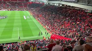 Manchester United vs Astana  Europa League 19092019  Player entrance amp anthem [upl. by Nyledam]