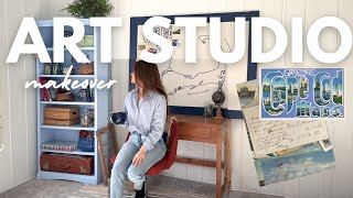 Cape Cod Art Studio Makeover [upl. by Kcirdek]