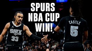 SPURS WIN NBA CUP GAME VS THUNDER [upl. by Aseeral51]