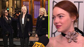 Emma Stone Reacts to Being a Member of SNL’s FiveTimers Club [upl. by Eiuol]