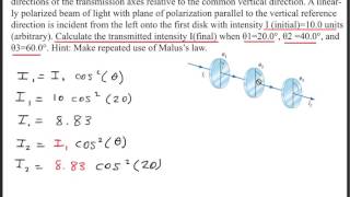 Three polarizing plates whose planes are parallel are centered on a common axis [upl. by Ha600]