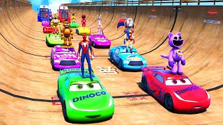 GTA V SPIDERMAN 2🚖 THE AMAZING DIGITAL CIRCUS🎪 SHIN SONIC TAPES😱 Join in Epic New Stunt Racing✨🎉🏆 [upl. by Alicsirp828]