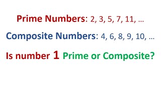 Prime Numbers and Composite Numbers [upl. by Nehtanoj]