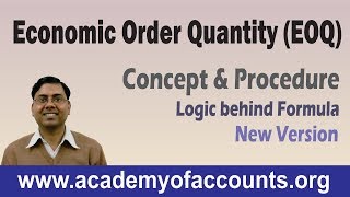 Economic Order Quantity EOQ  Introduction Material Costing [upl. by Namor197]